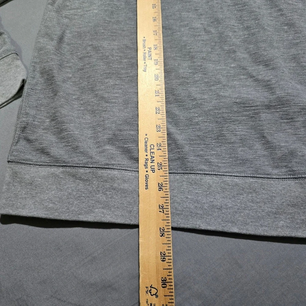 new Sonoma Quarter Zip Pullover Mens Medium Grey Supersoft Double Knit